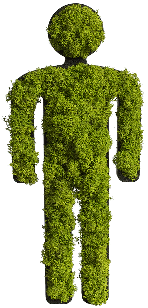 Green Toilet Signs Moss Wall Art - Image 18