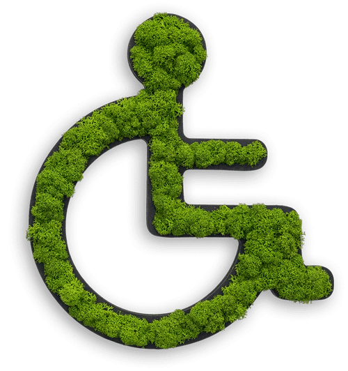 Green Toilet Signs Moss Wall Art - Image 19