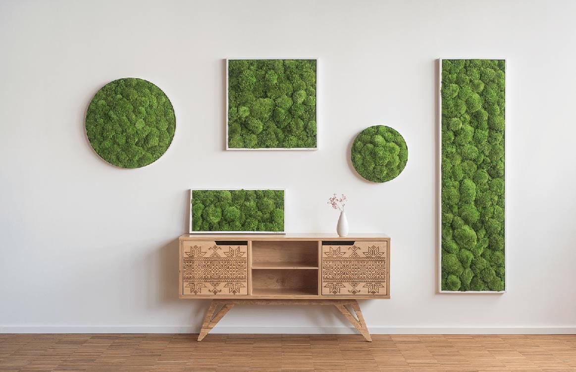 Green Square Moss Art (55cm) - Image 10