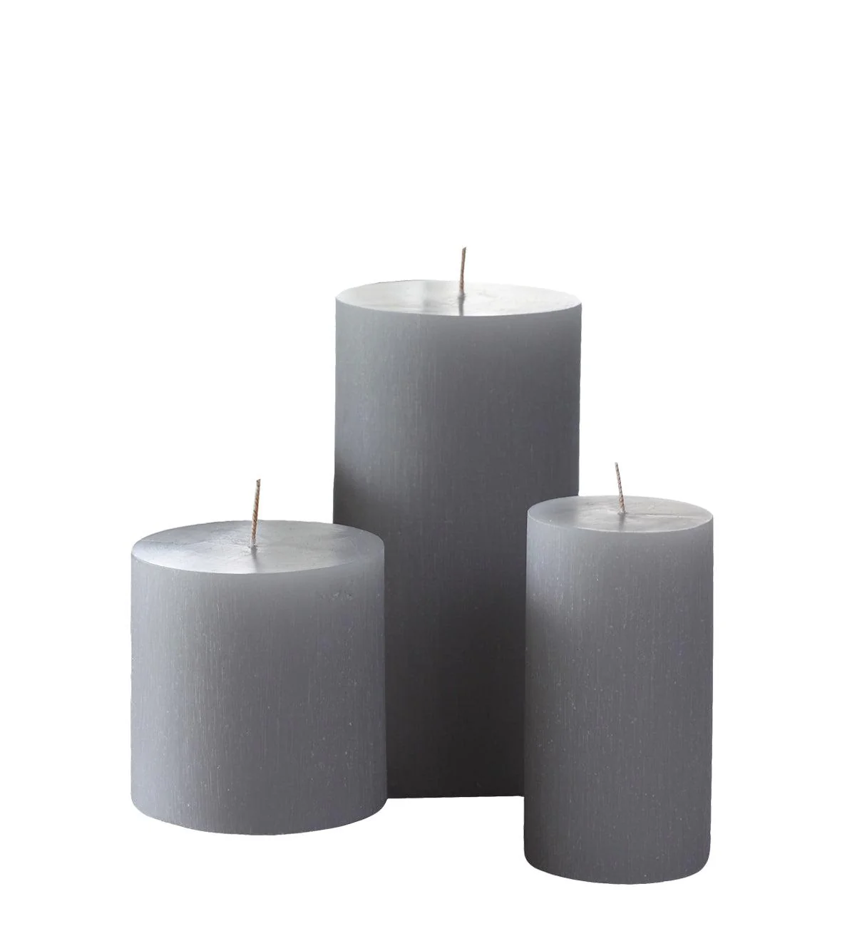 Grey Pure Pillar Candles Tall (Set of 4) - Image 3