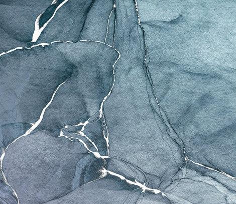 Ink Blue Mural Wallpaper - Image 6