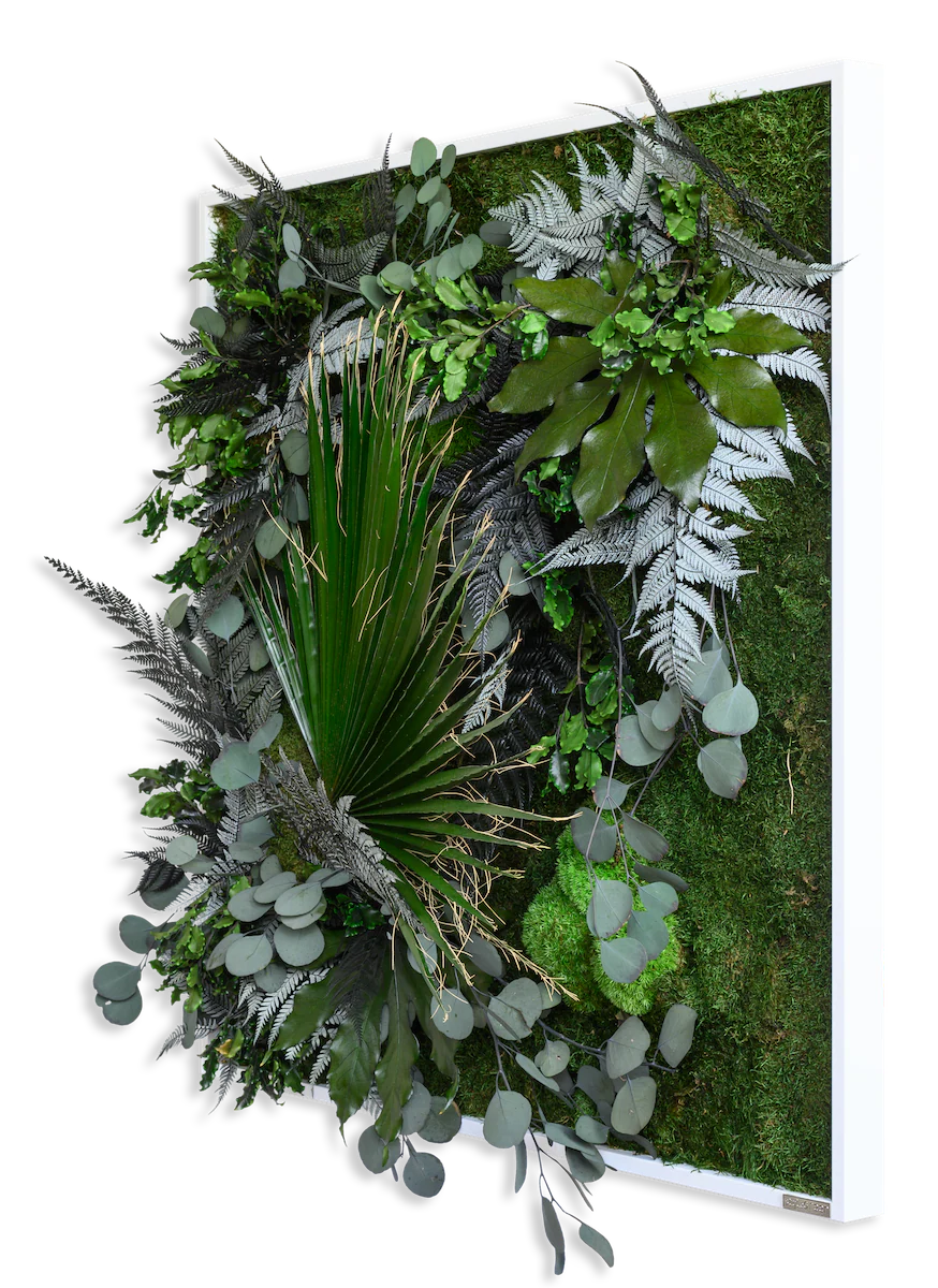 Jungle Squared Plant and Moss Wall Art (80cm) - Image 2