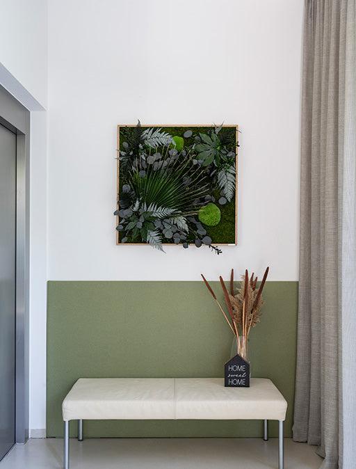 Jungle Squared Plant and Moss Wall Art (80cm) - Image 7