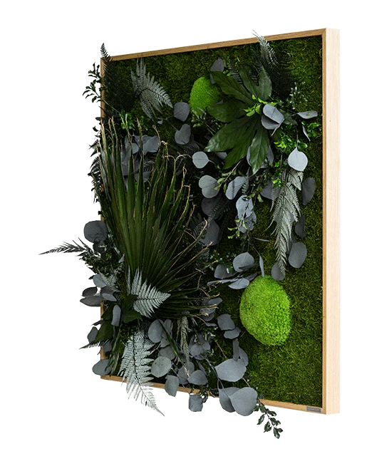 Jungle Squared Plant and Moss Wall Art (80cm) - Image 8