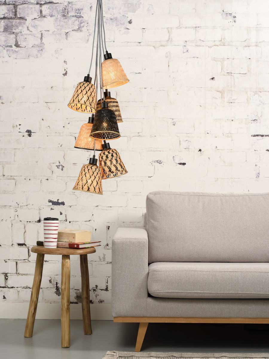 Kalimantan Septet Bamboo Pendant Light - Image 4