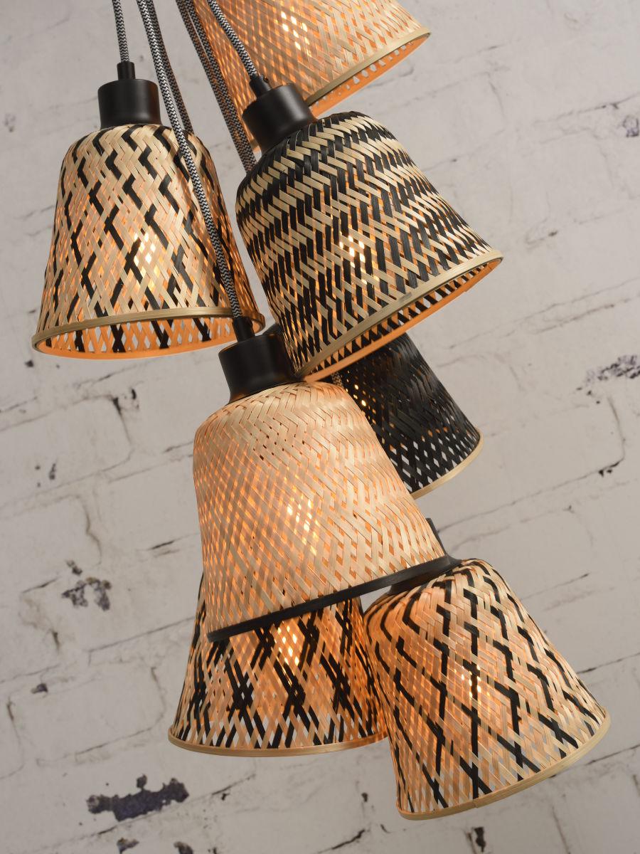 Kalimantan Septet Bamboo Pendant Light - Image 7