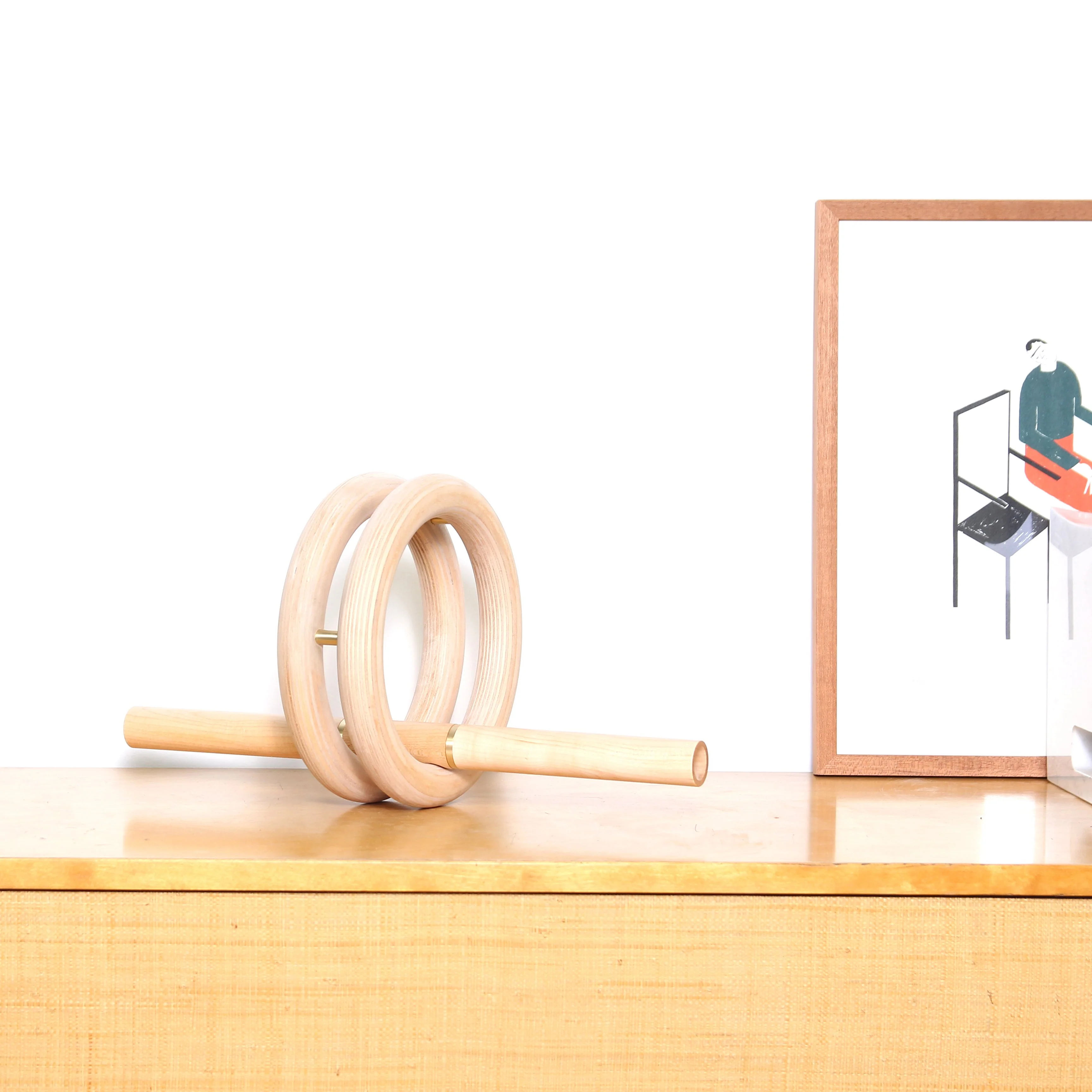 Solid Oak Abdominal Roller - Image 10