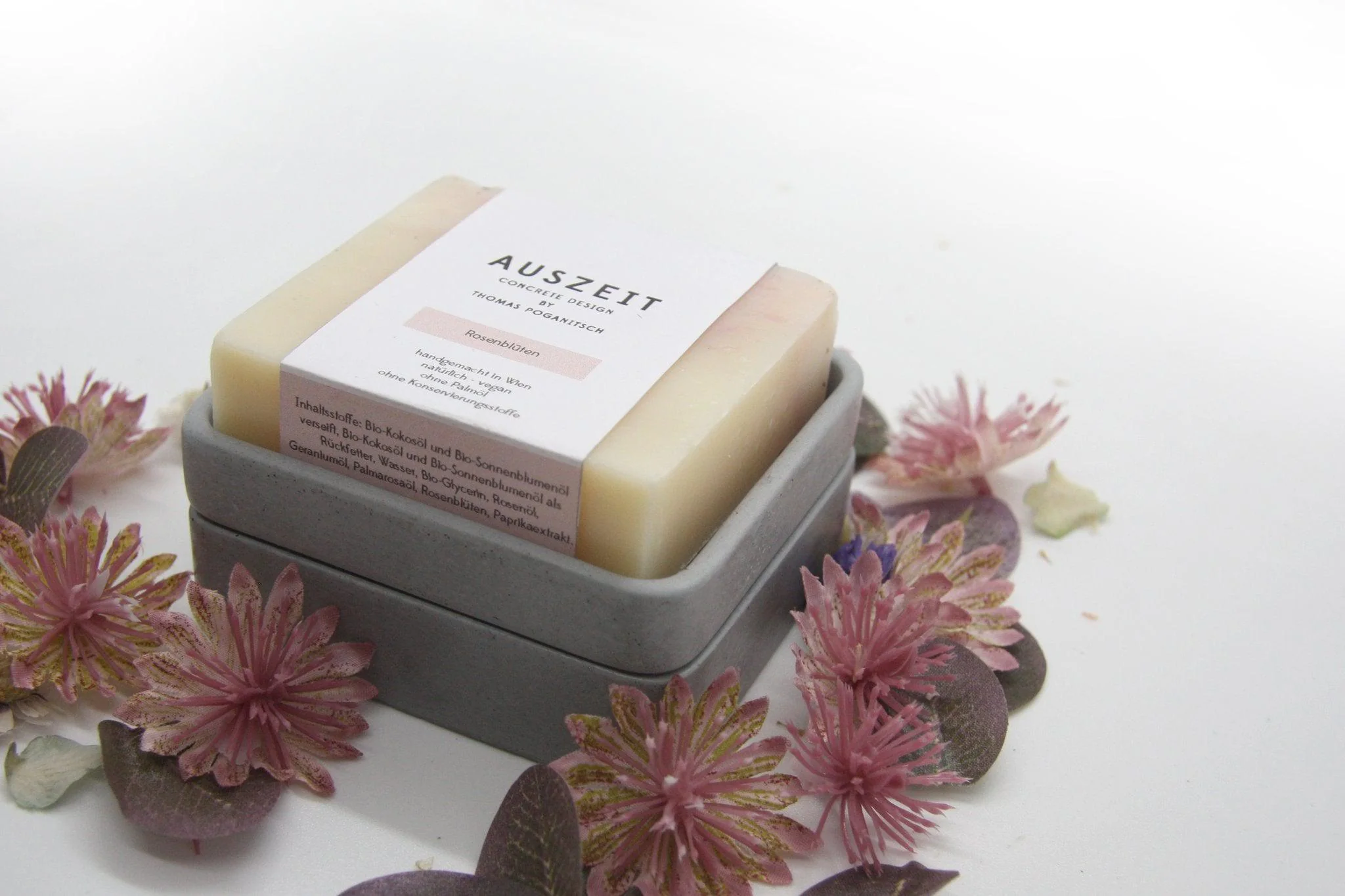 Light Grey Concrete Soap Stand w/ Vegan Soap - Image 5