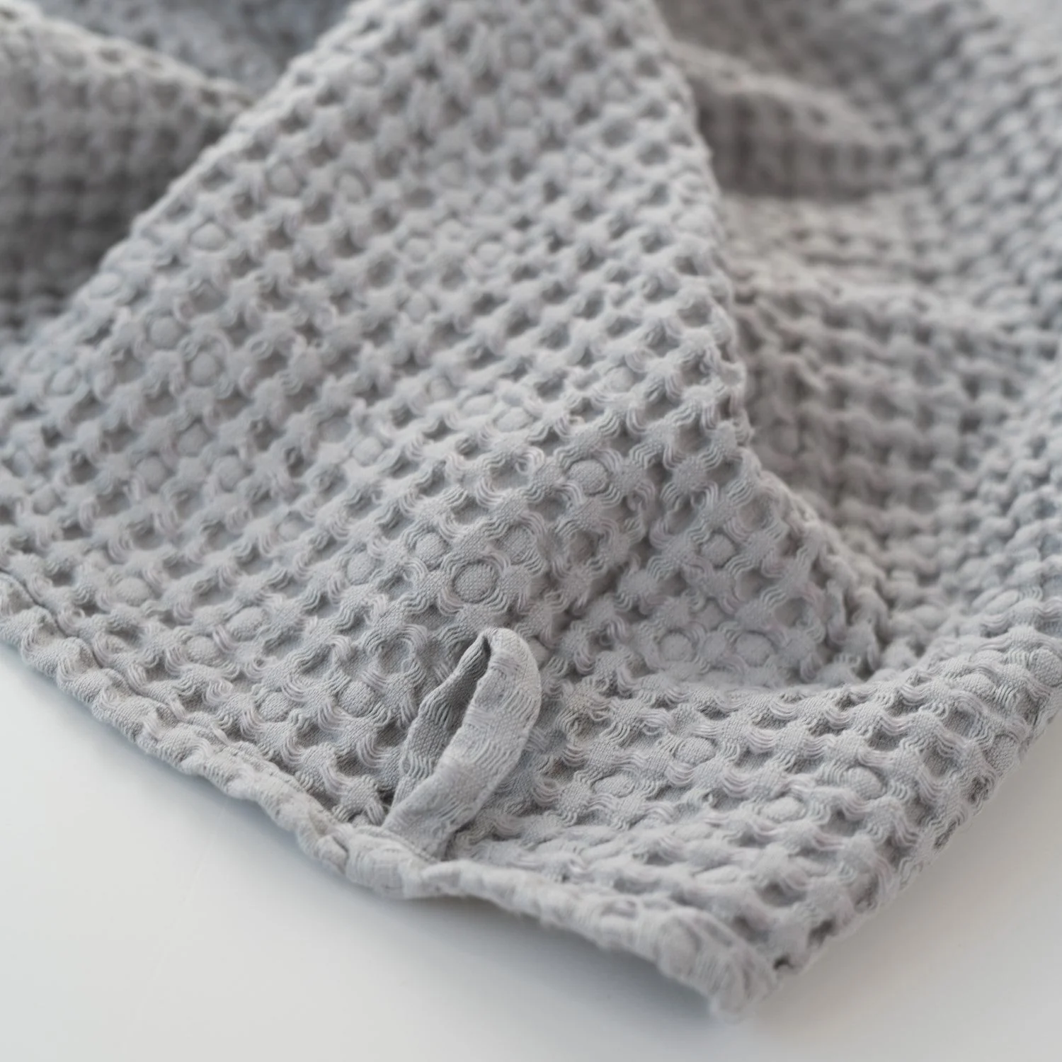 Light Grey Linen & Cotton Waffle Towel - Image 8