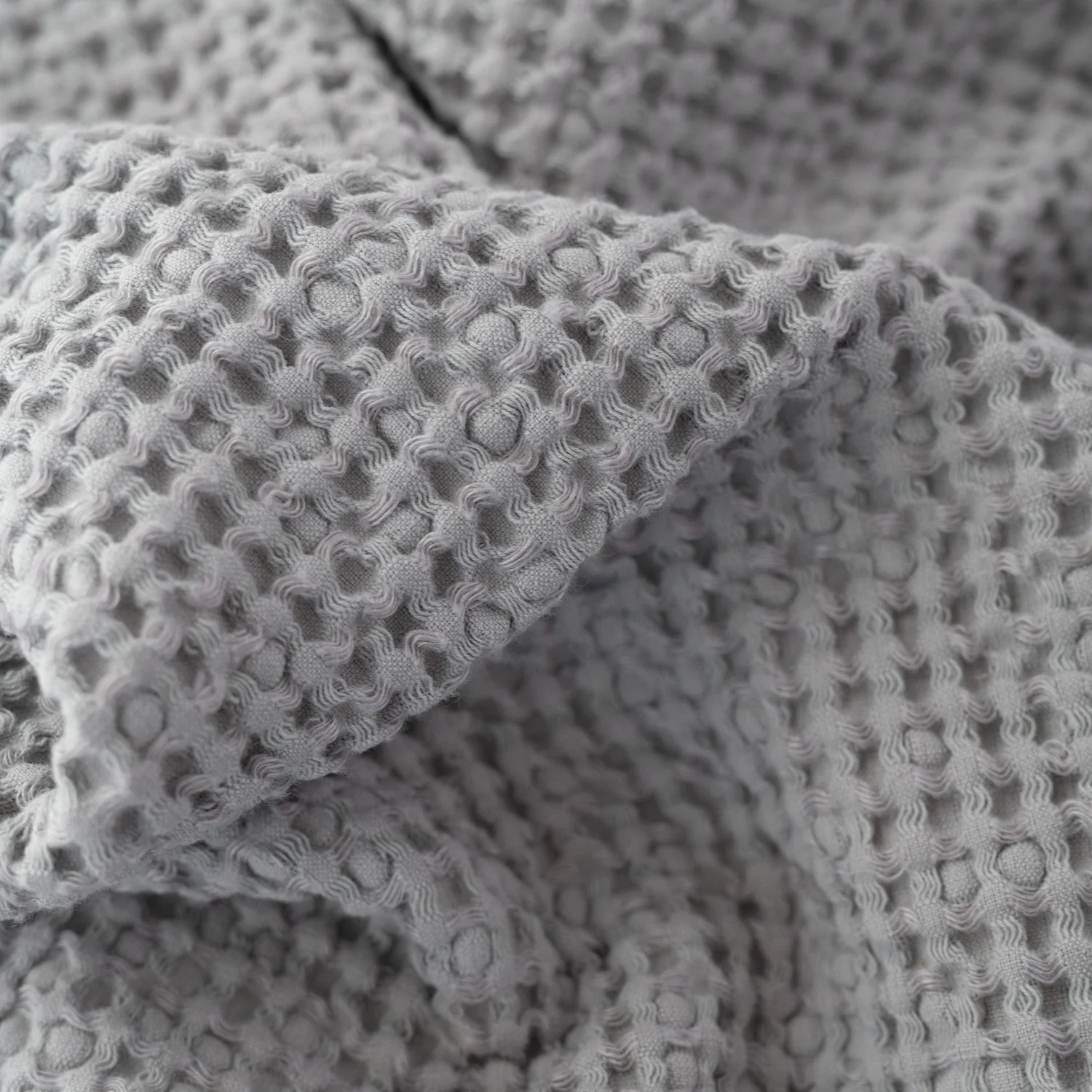 Light Grey Linen & Cotton Waffle Towel - Image 9