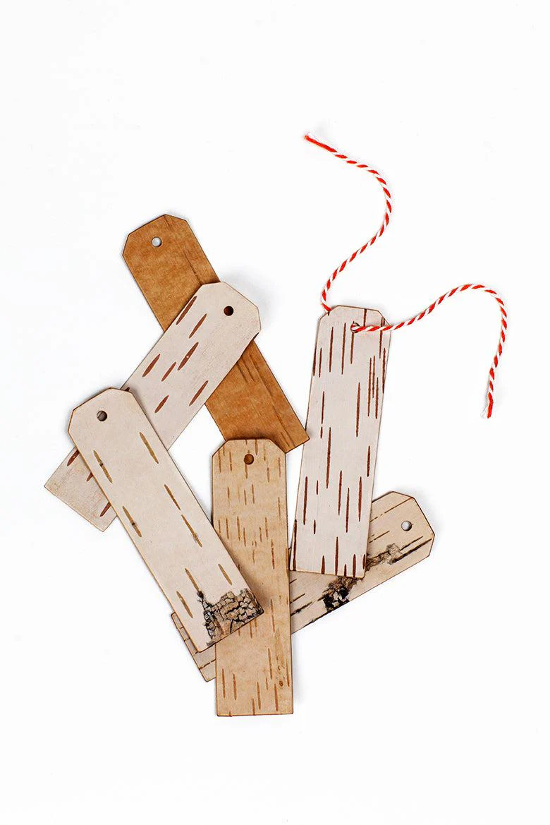 Long Birch Bark Gift Tags (Set of 6) - Image 4
