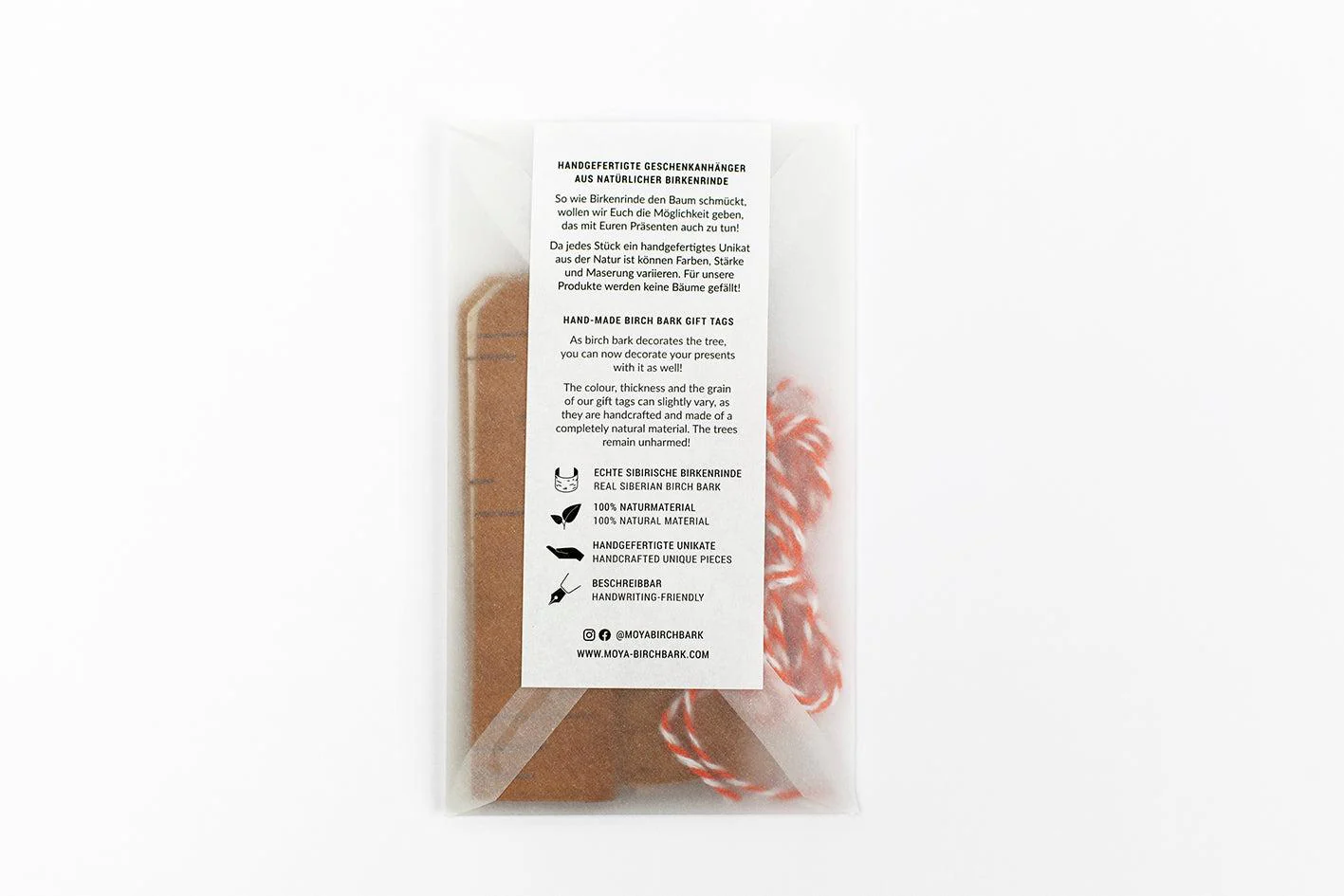 Long Birch Bark Gift Tags (Set of 6) - Image 7