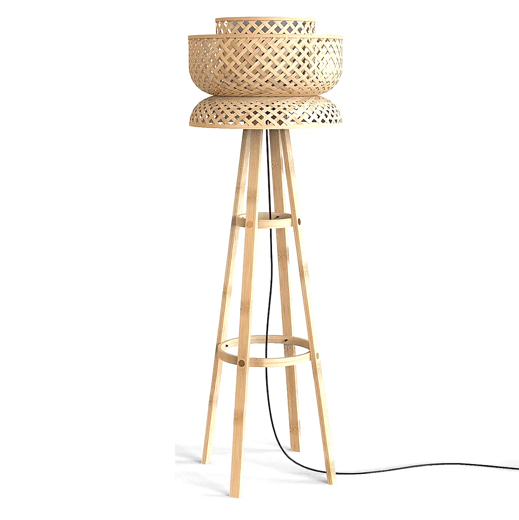 Lotus Bamboo Floor Lamp - Image 3
