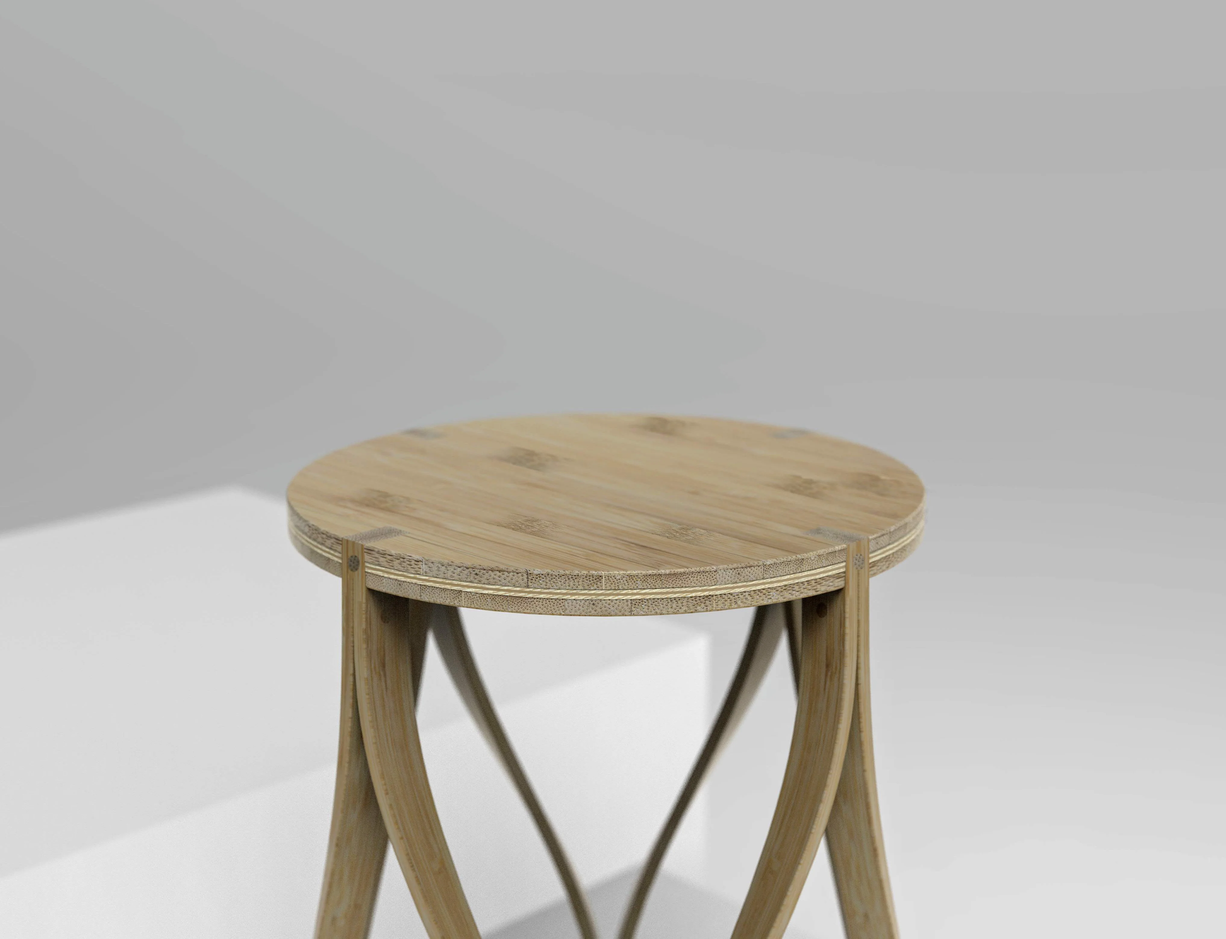 Lotus Bamboo Stool - Image 3