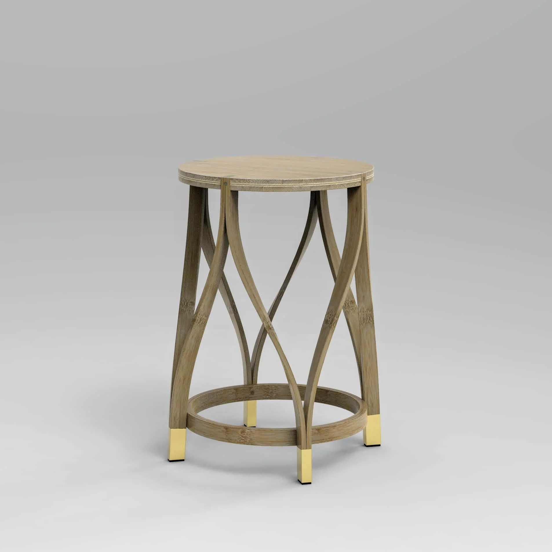 Lotus Bamboo Stool - Image 4