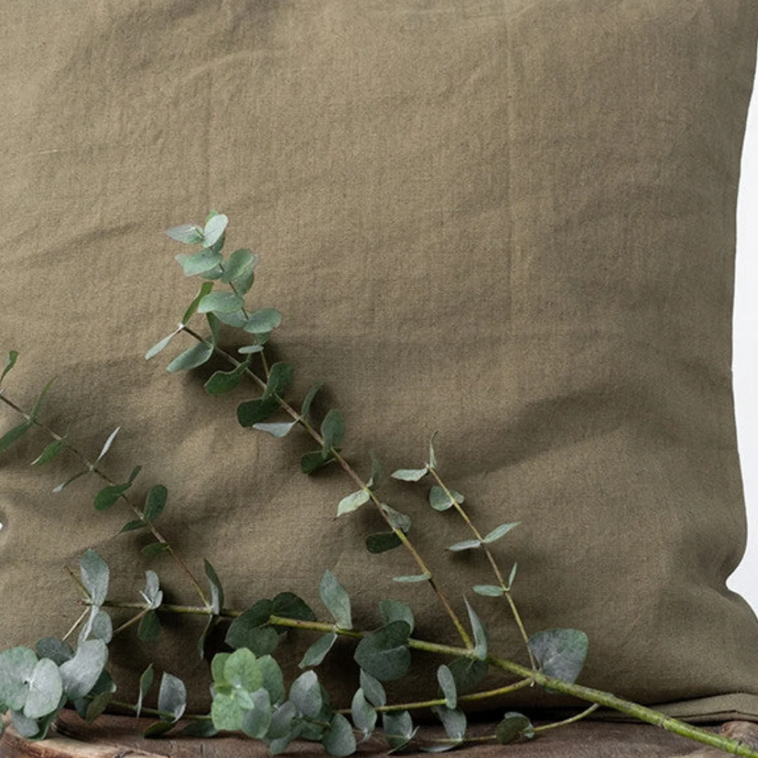 Martini Olive Linen Cushion Cover - Image 3