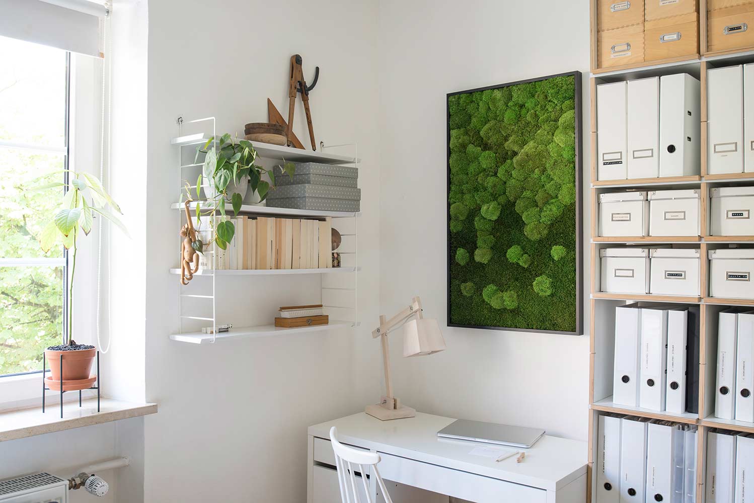Merging Square Moss Wall Art (80cm) - Image 3