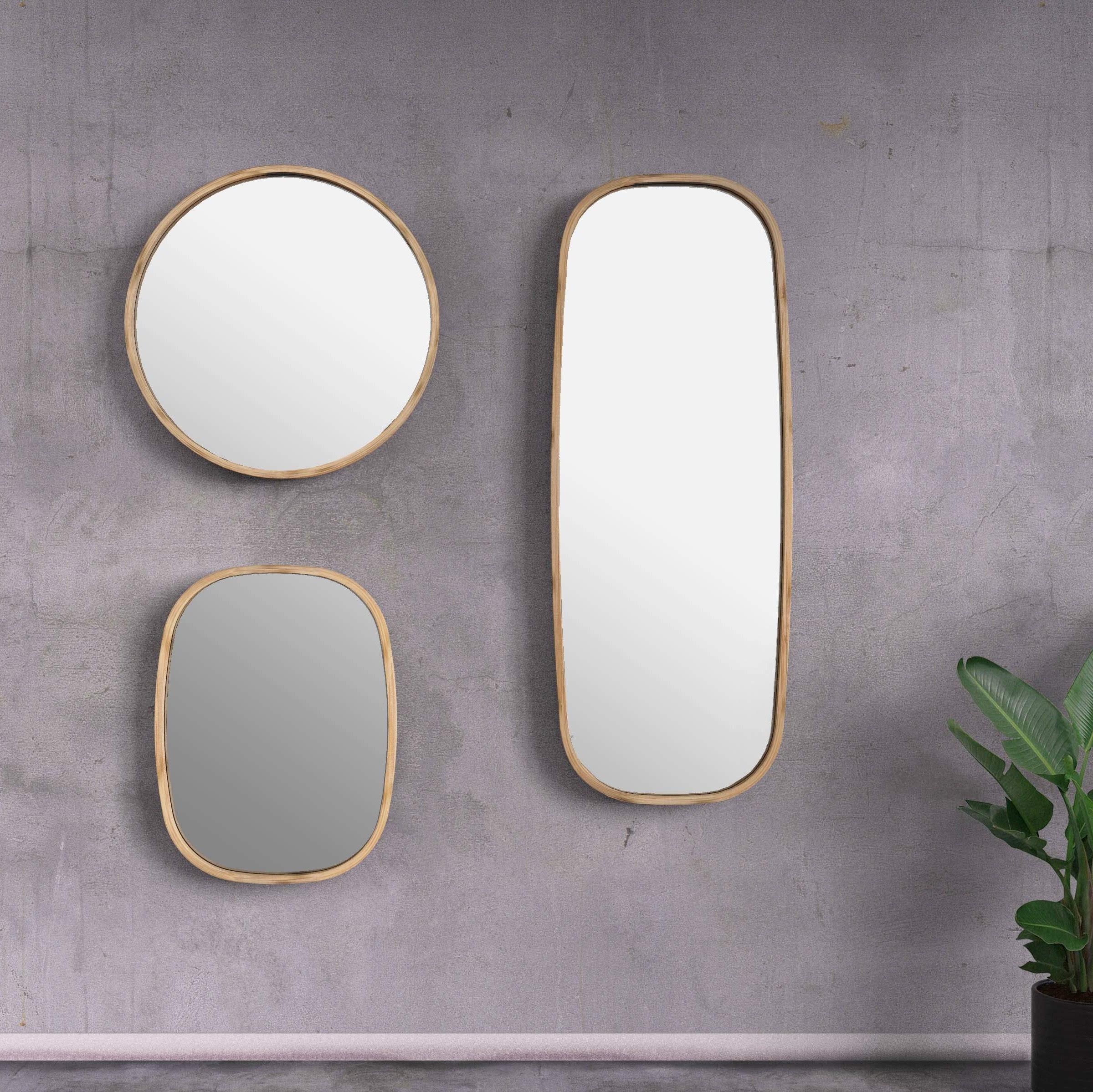 Mira Round Wood Mirror - Image 5