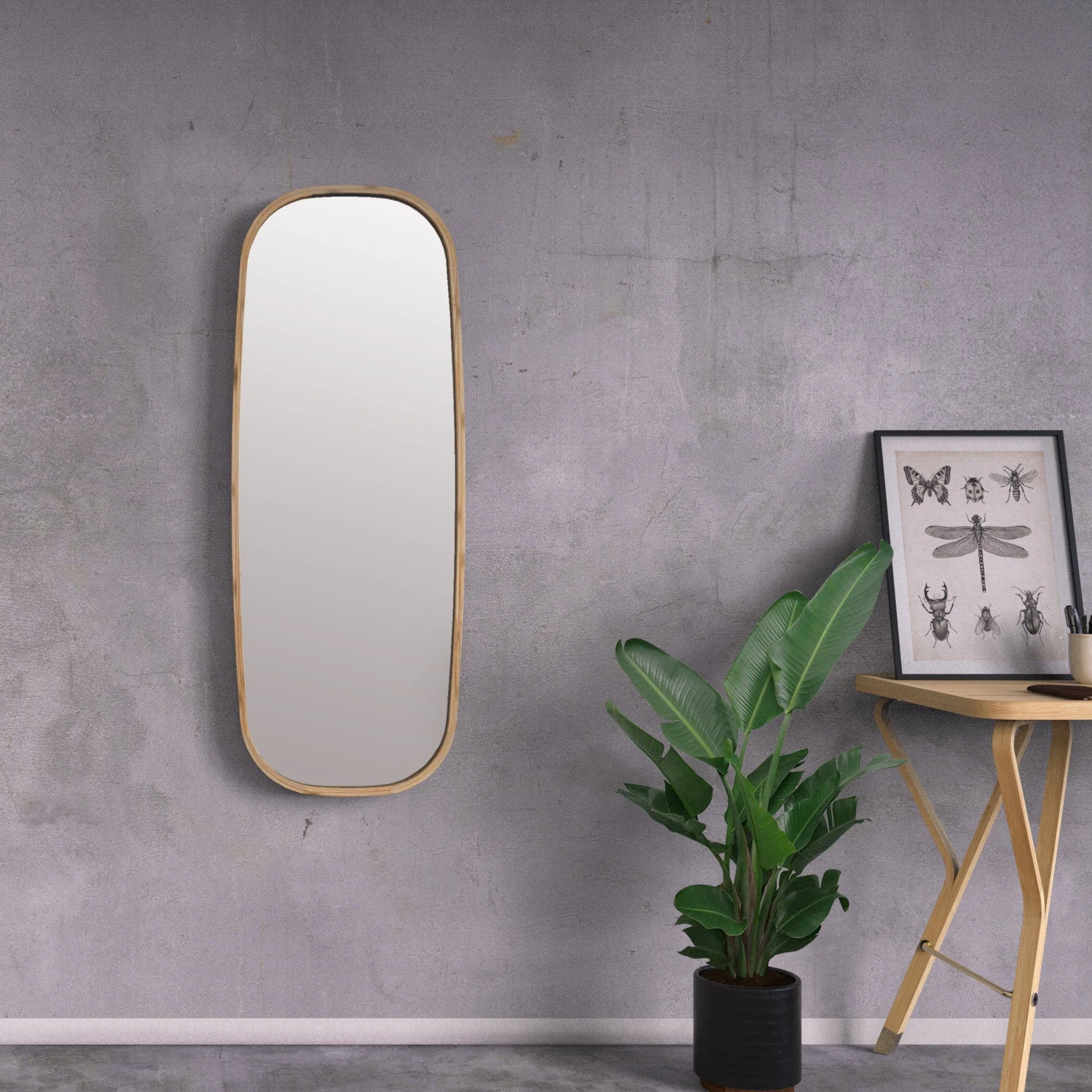 Mira Tall Bamboo Mirror - Image 3