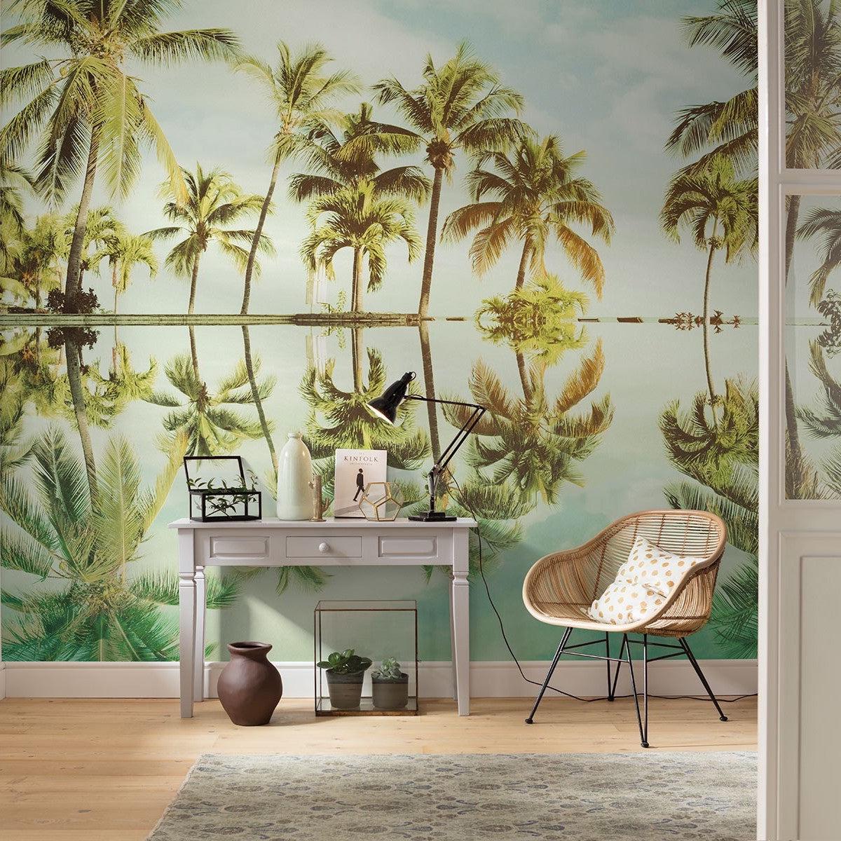 Mirror in the Palms Mural Wallpaper - Image 3