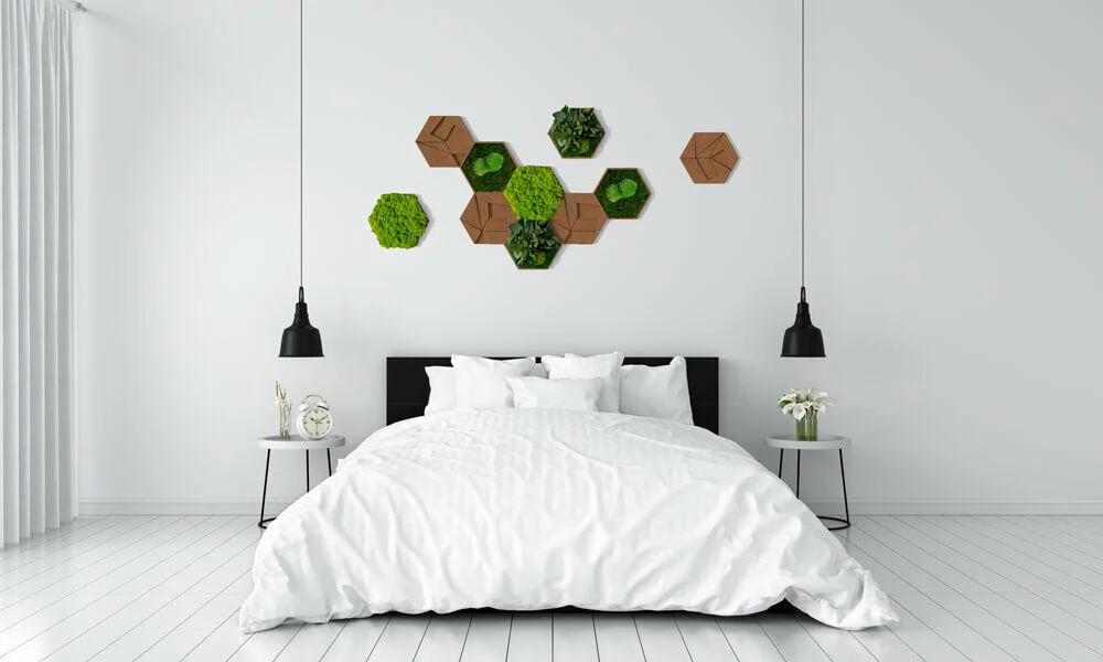 Cork Hexagons Moss Wall Art (Set of 5 Moss Panels) - Image 17