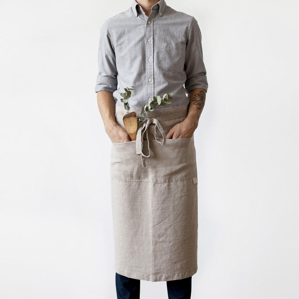Natural Garçon Linen Apron - Image 3