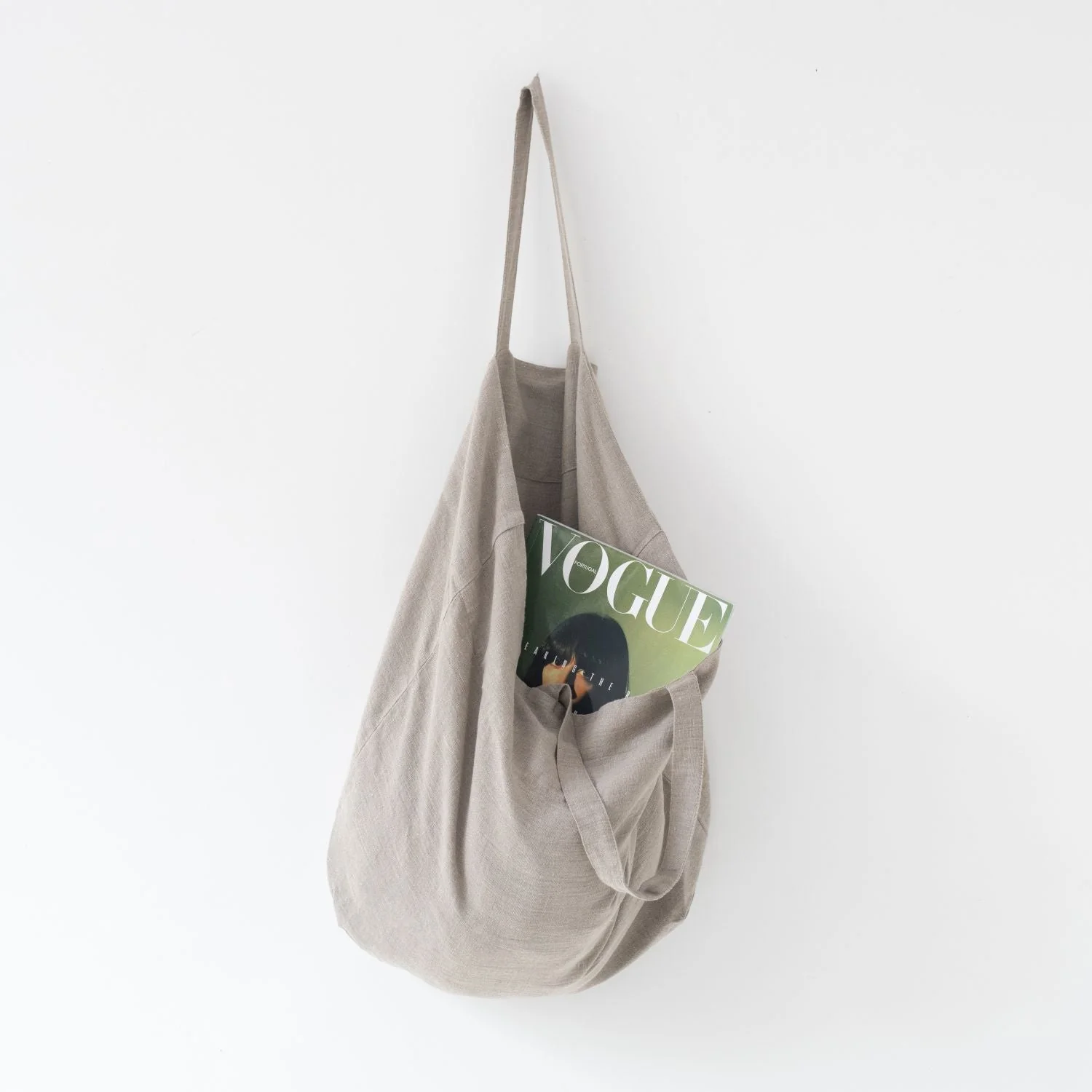 Natural Large Linen Bag - Image 3