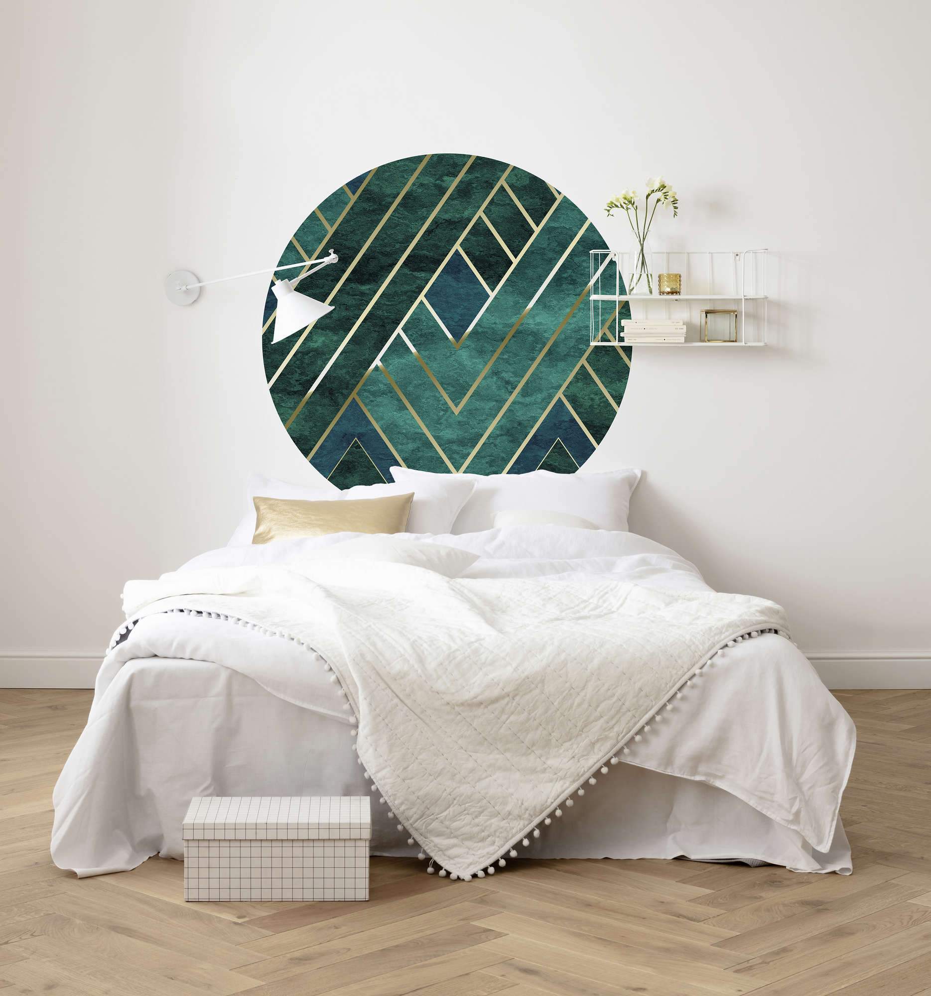 Nature Art Deco Circle Wallpaper (Self-Adhesive)