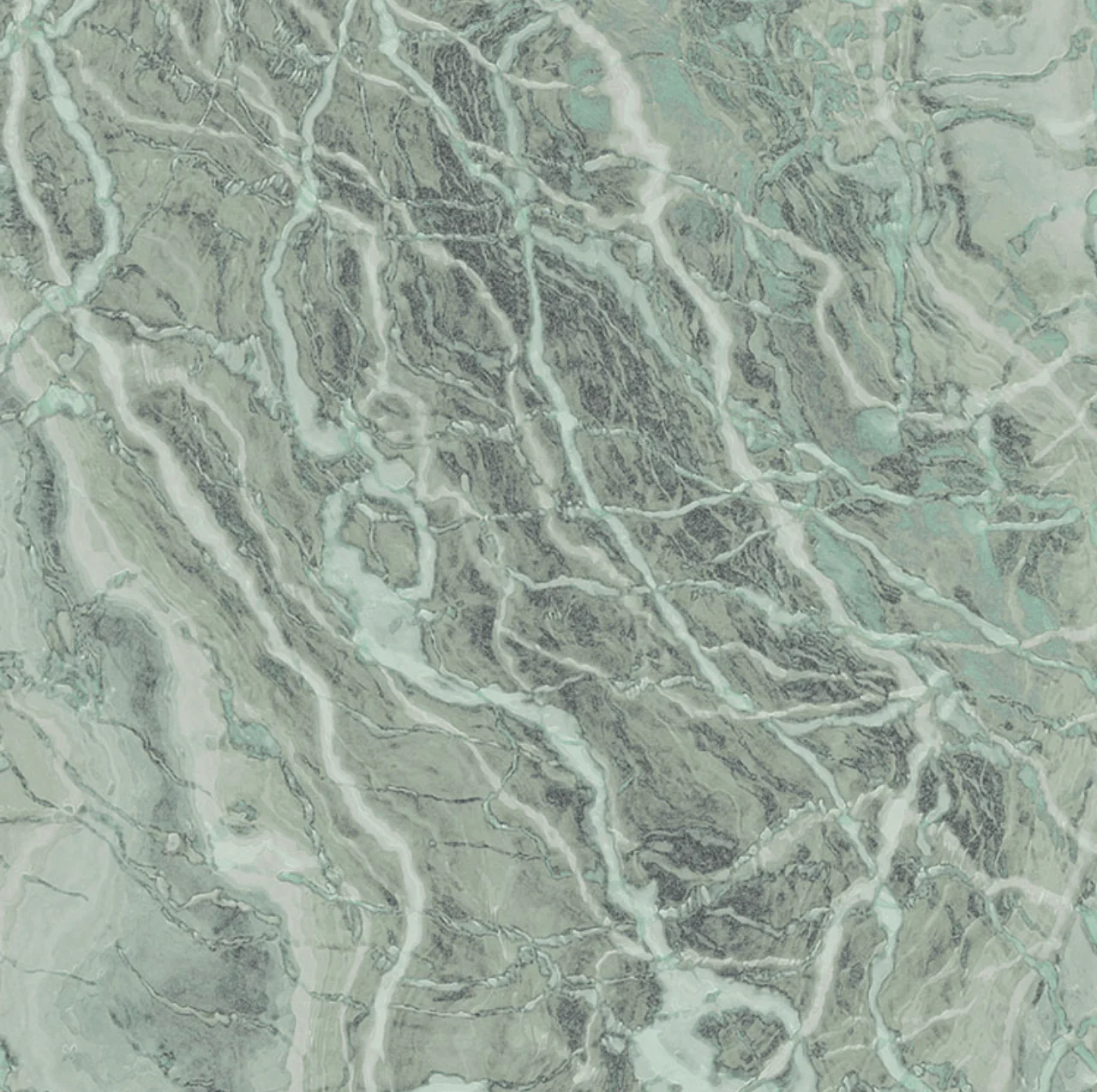 Neo Mint Marble Circle Wallpaper (Self-Adhesive) - Image 6