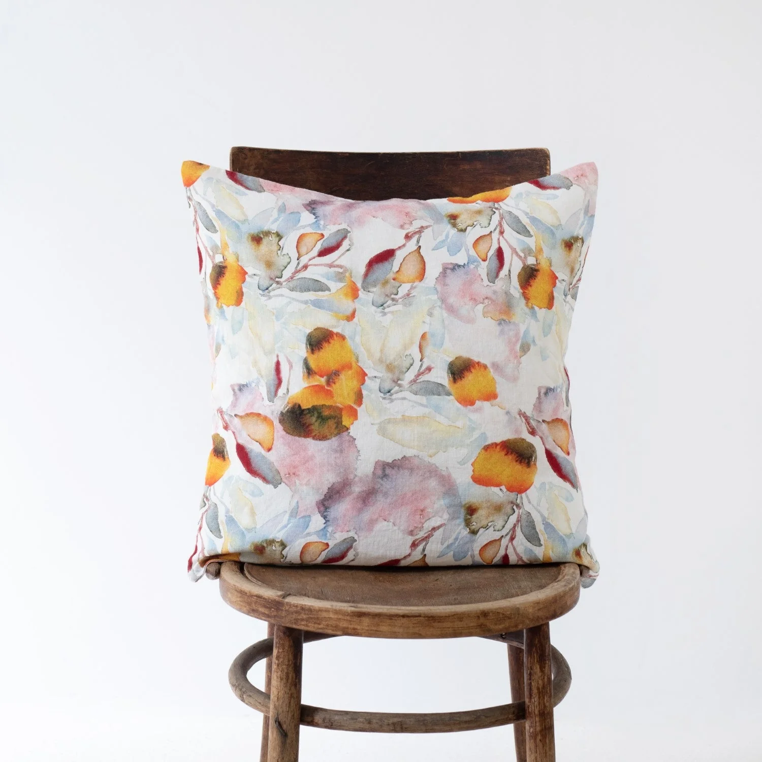Orange Flow Linen Cushion Cover - Image 3