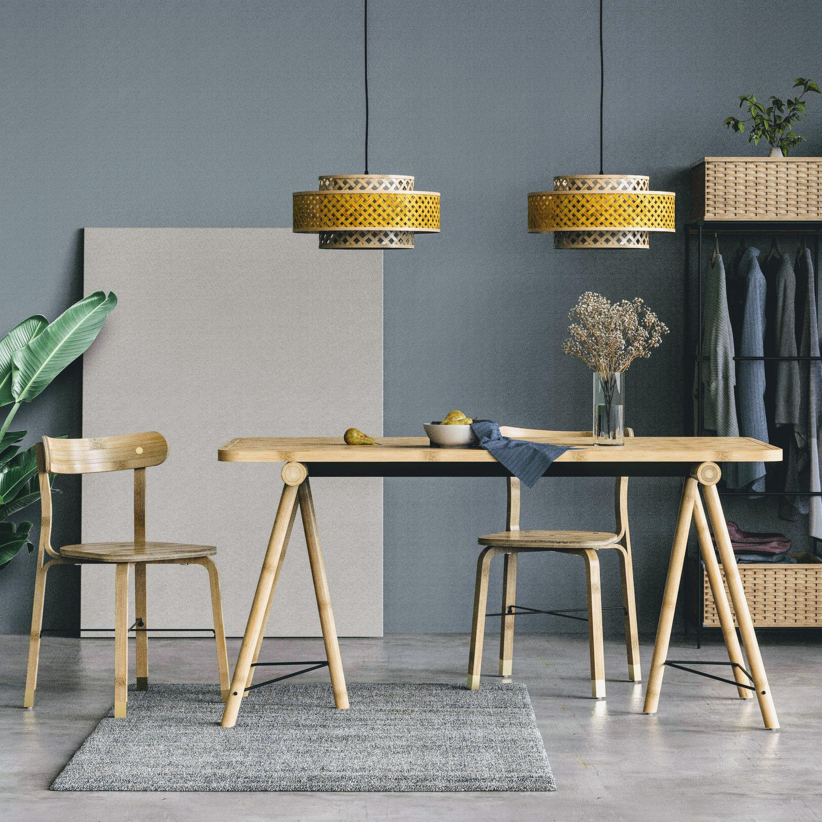 Orbit Bamboo Pendant Lamp - Image 3