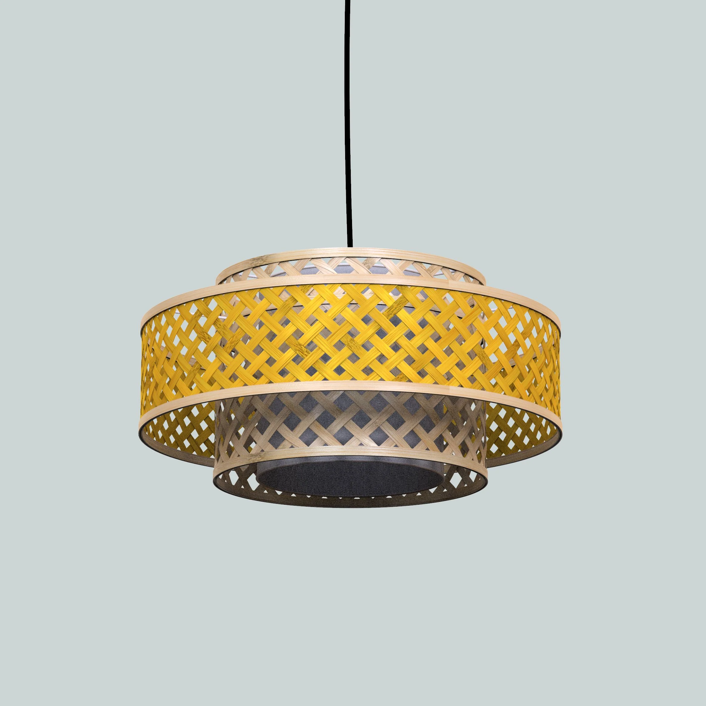 Orbit Bamboo Pendant Lamp - Image 4