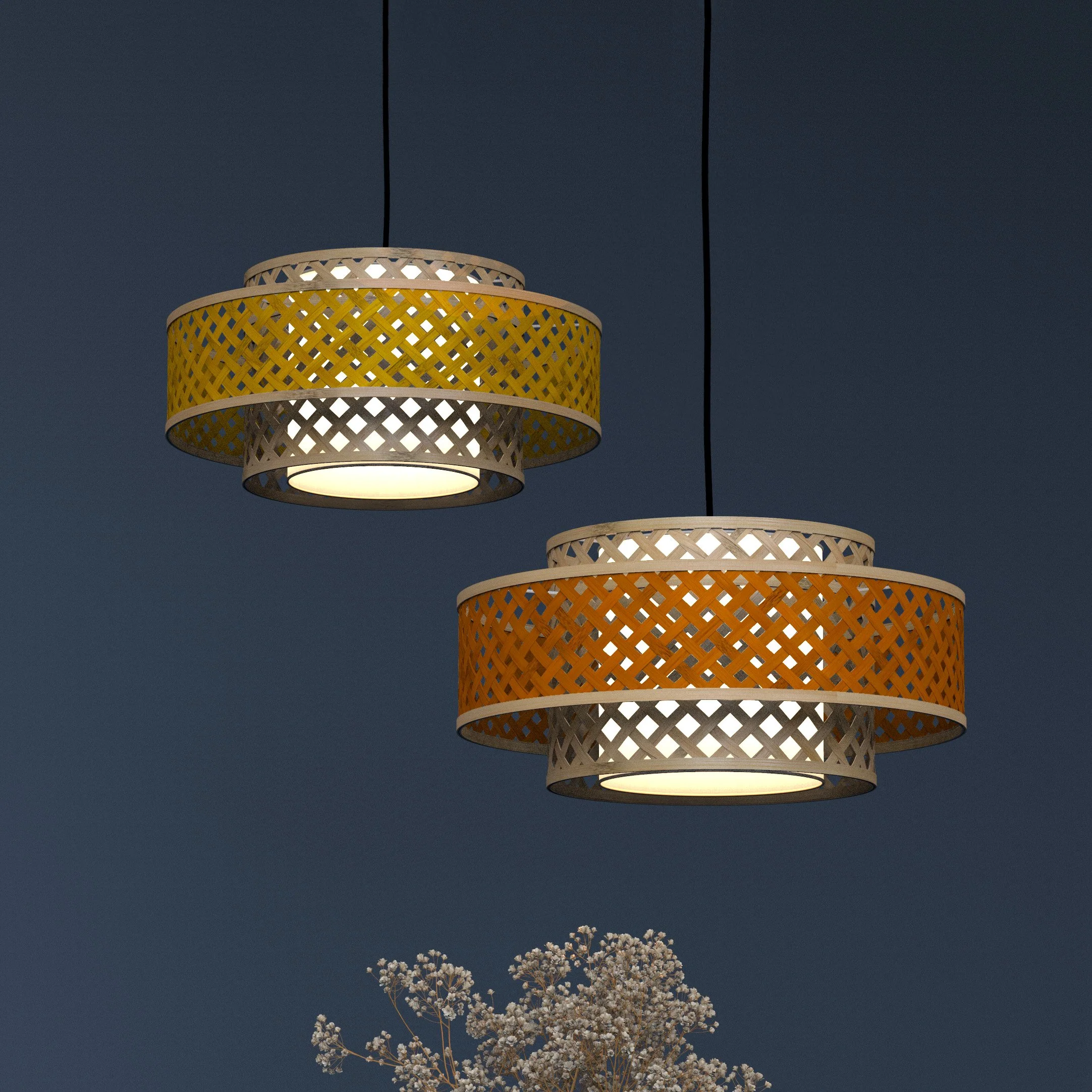 Orbit Bamboo Pendant Lamp - Image 6