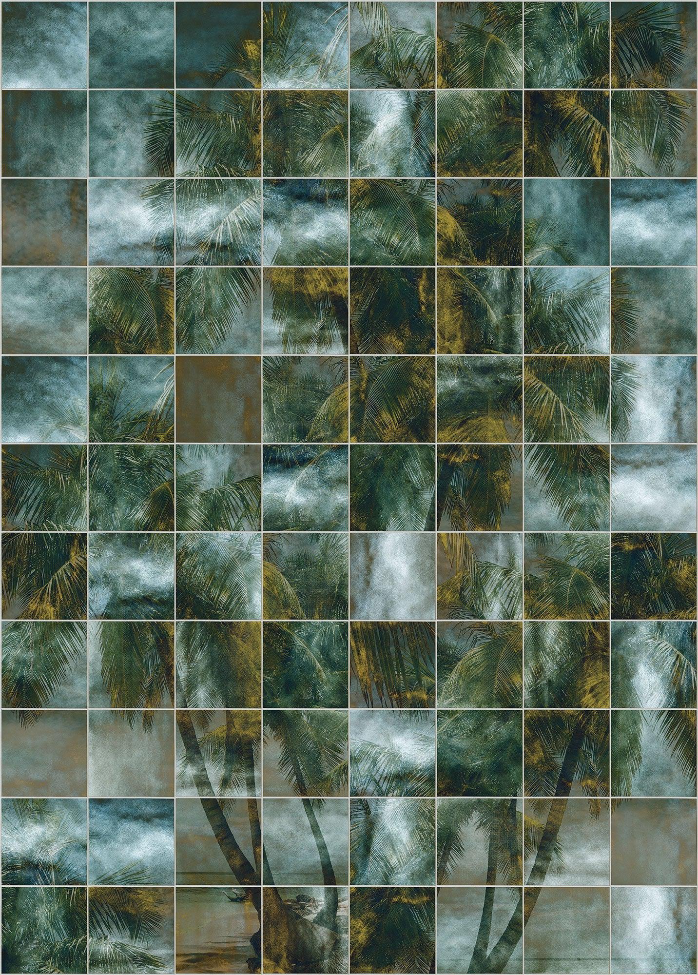 Palm Squares Mural Wallpaper - Image 2