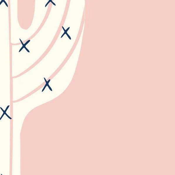 Pink Pastel Cactus Mural Wallpaper - Image 5