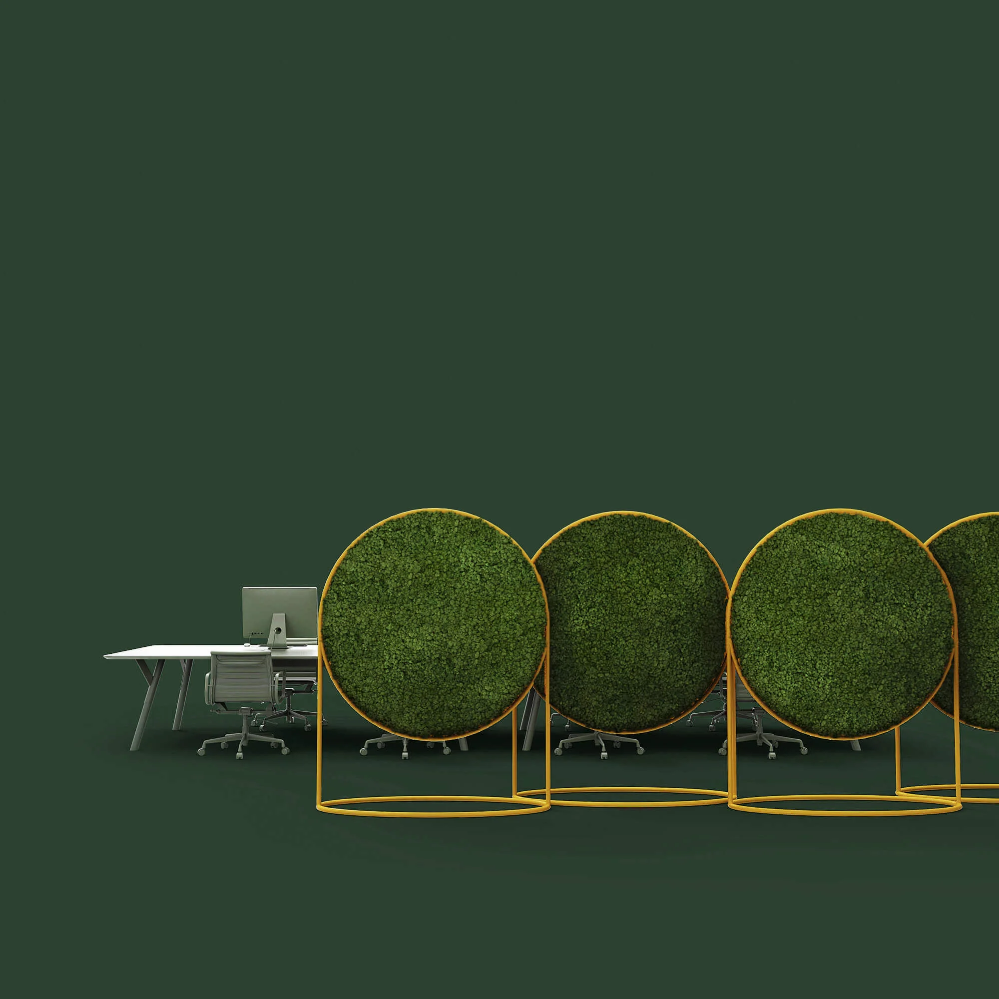 Standing Circles Moss Wall Art - Image 13