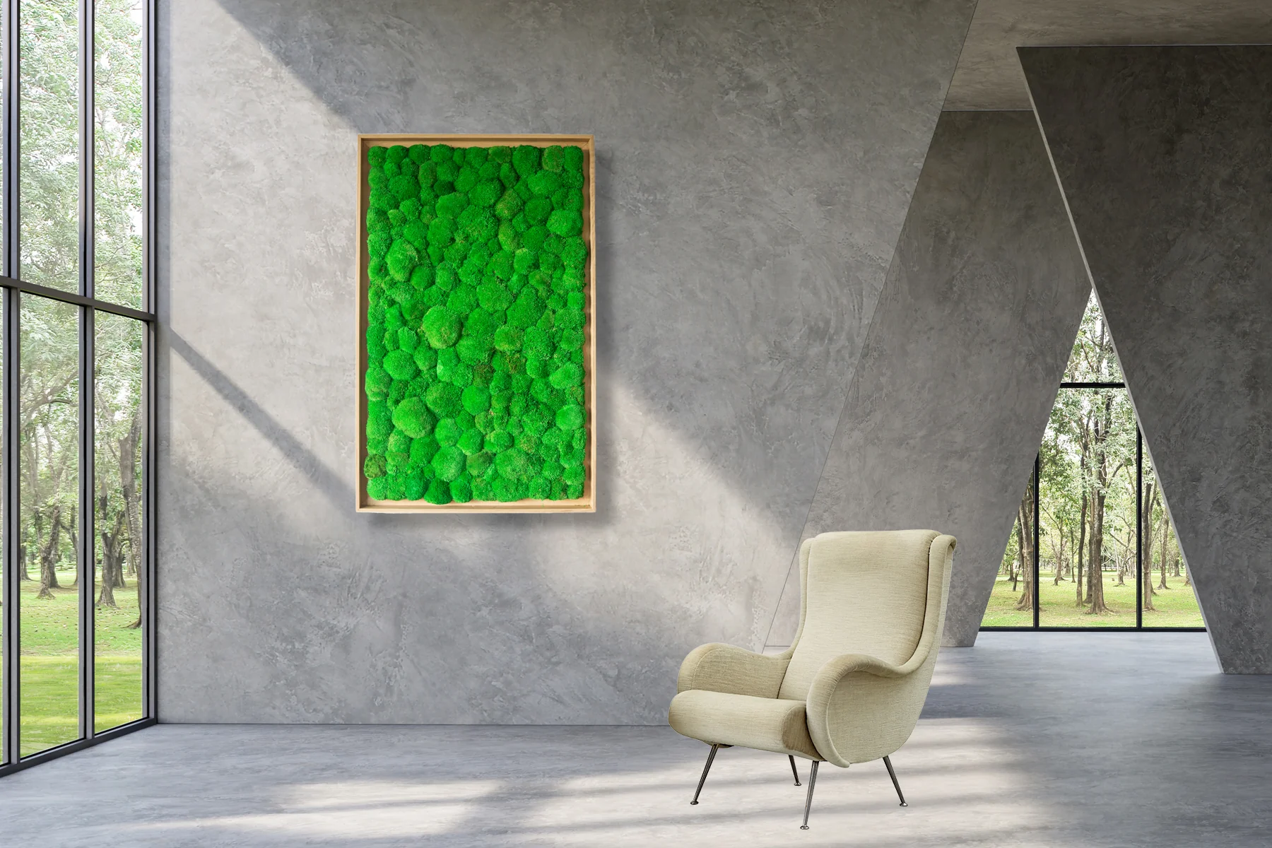 Textured Plant Framed Moss Wall Art - Image 11