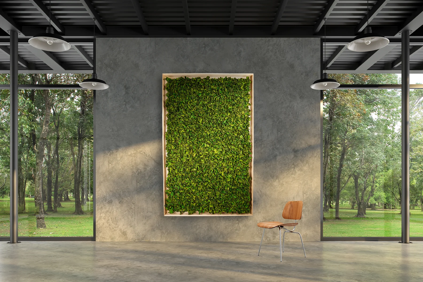 Textured Plant Framed Moss Wall Art - Image 12