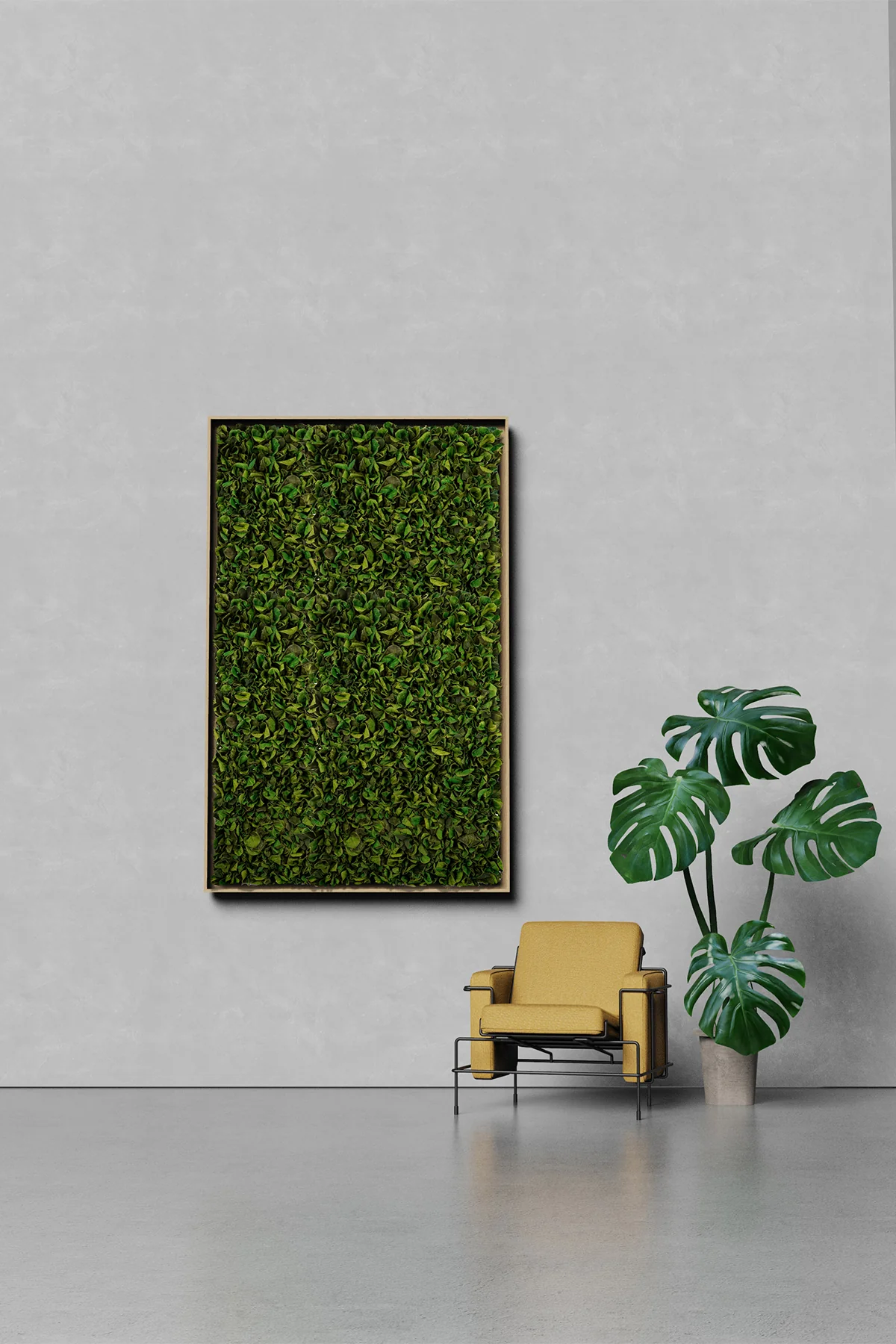 Textured Plant Framed Moss Wall Art - Image 14