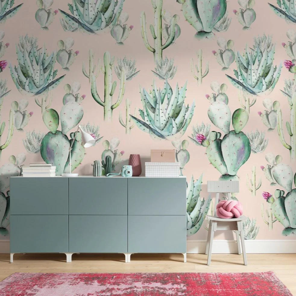 Rose Cactus Love Mural Wallpaper - Image 3