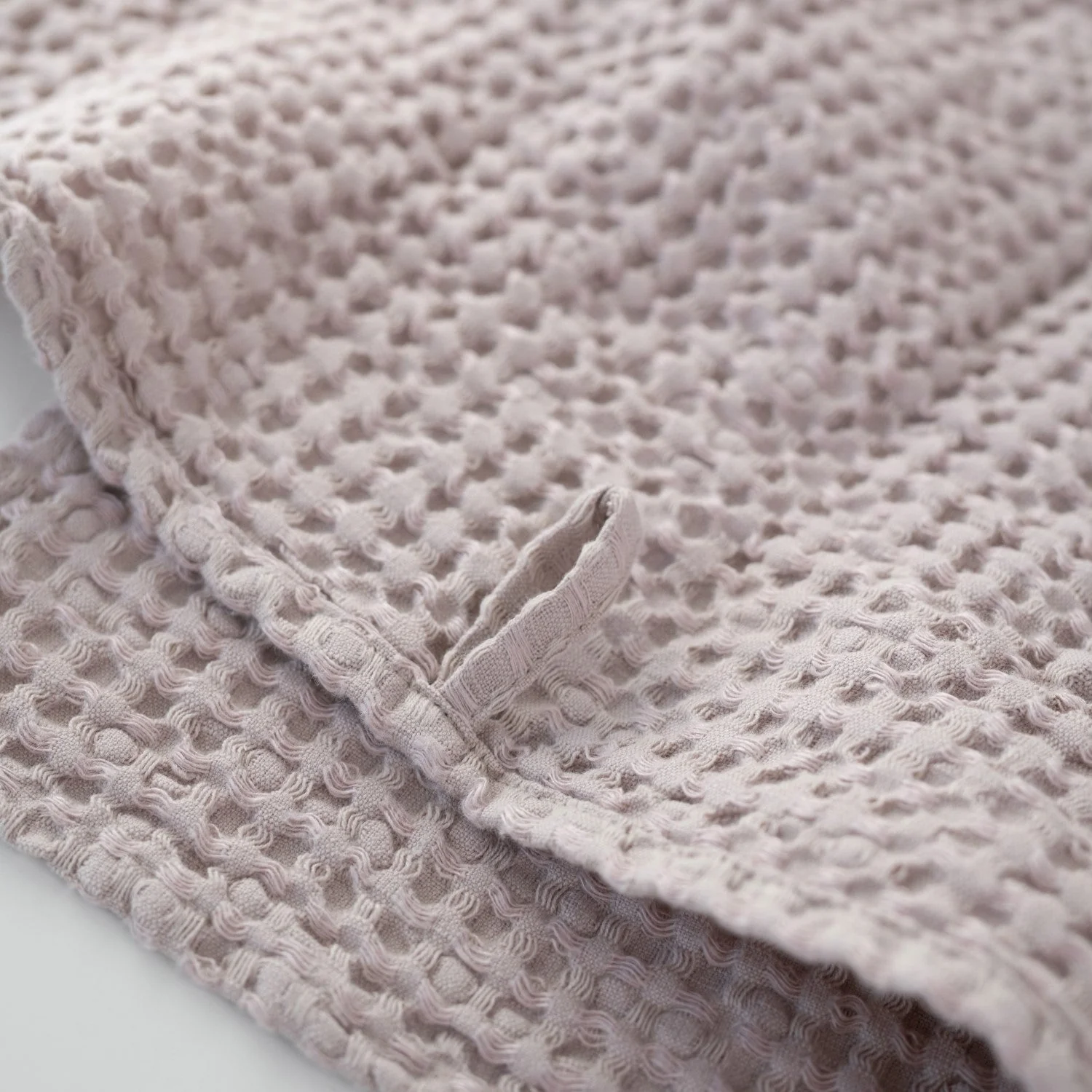 Rose Linen and Cotton Waffle Towel - Image 5