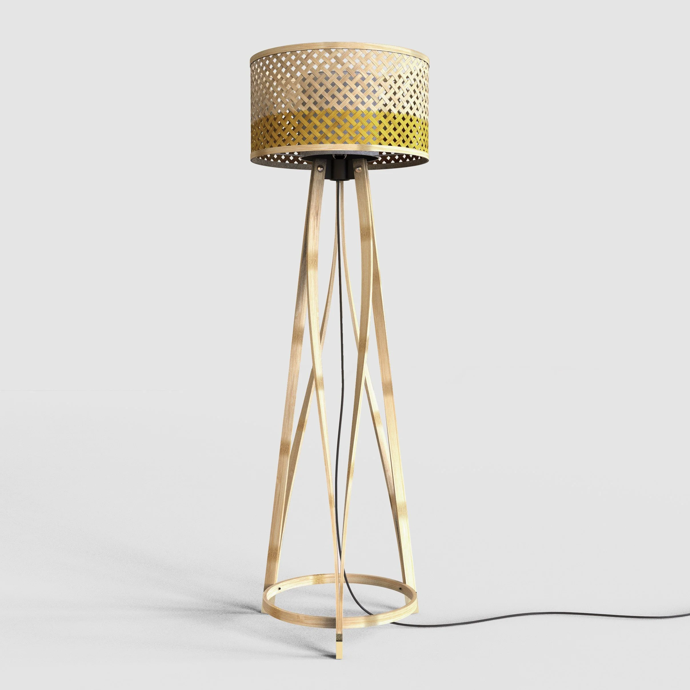 Mushroom Bamboo Floor Lamp - Image 9