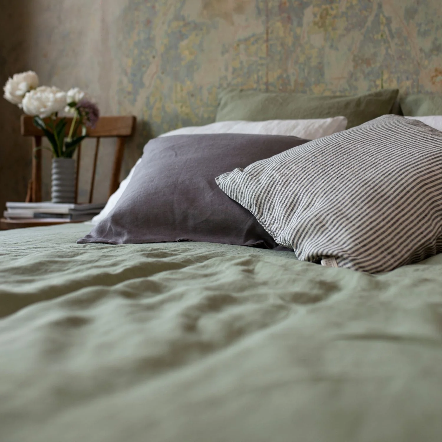 Sage Linen Duvet Cover - Image 3