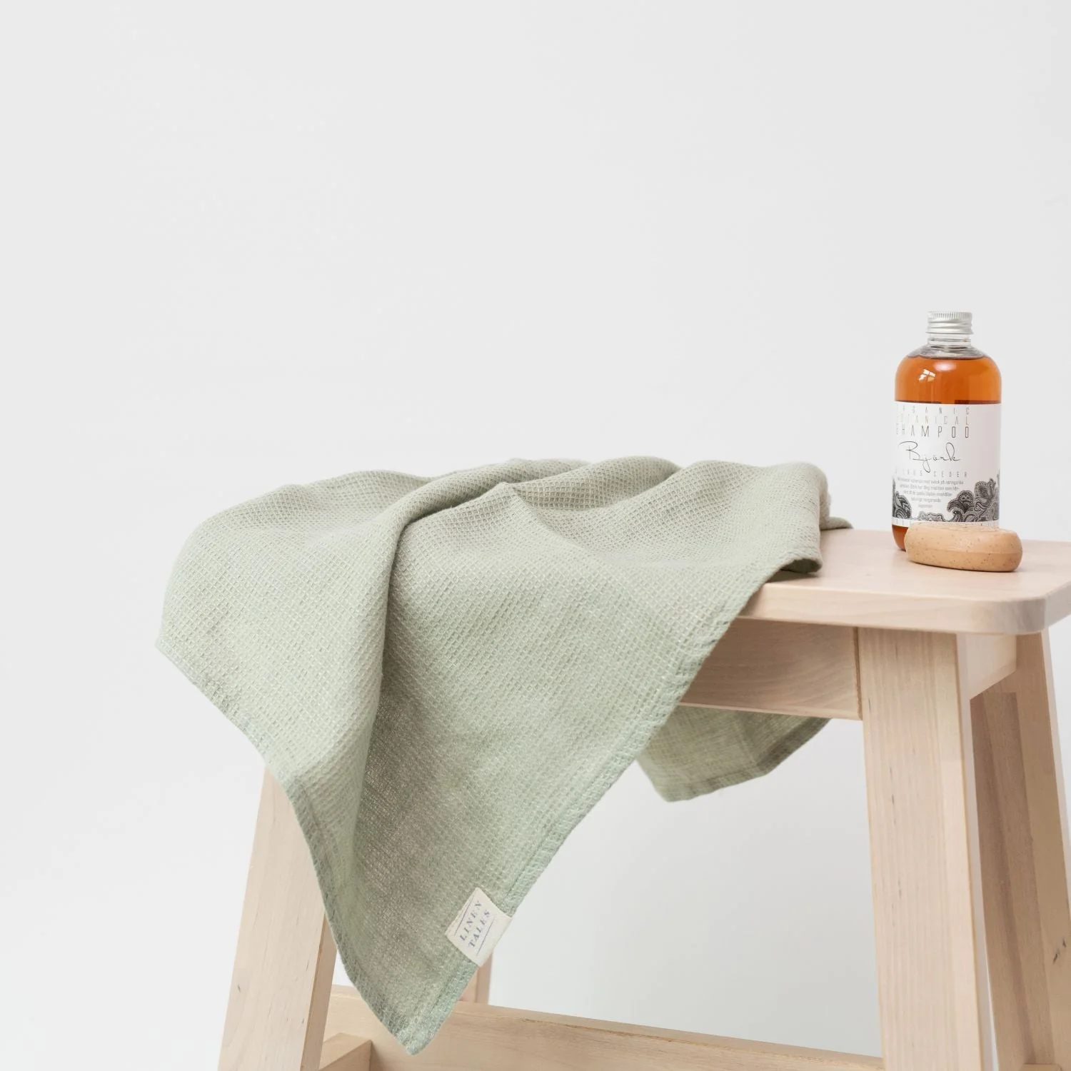 Sage Linen Waffle Towel - Image 4