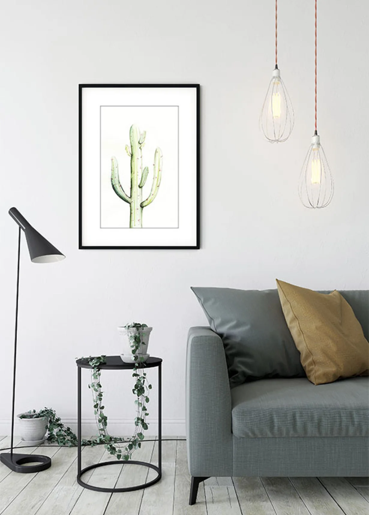Saguaro Watercolor Art Poster - Image 5