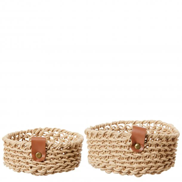 Small Black Handwoven Paper Trays (Set of 12) - Image 3