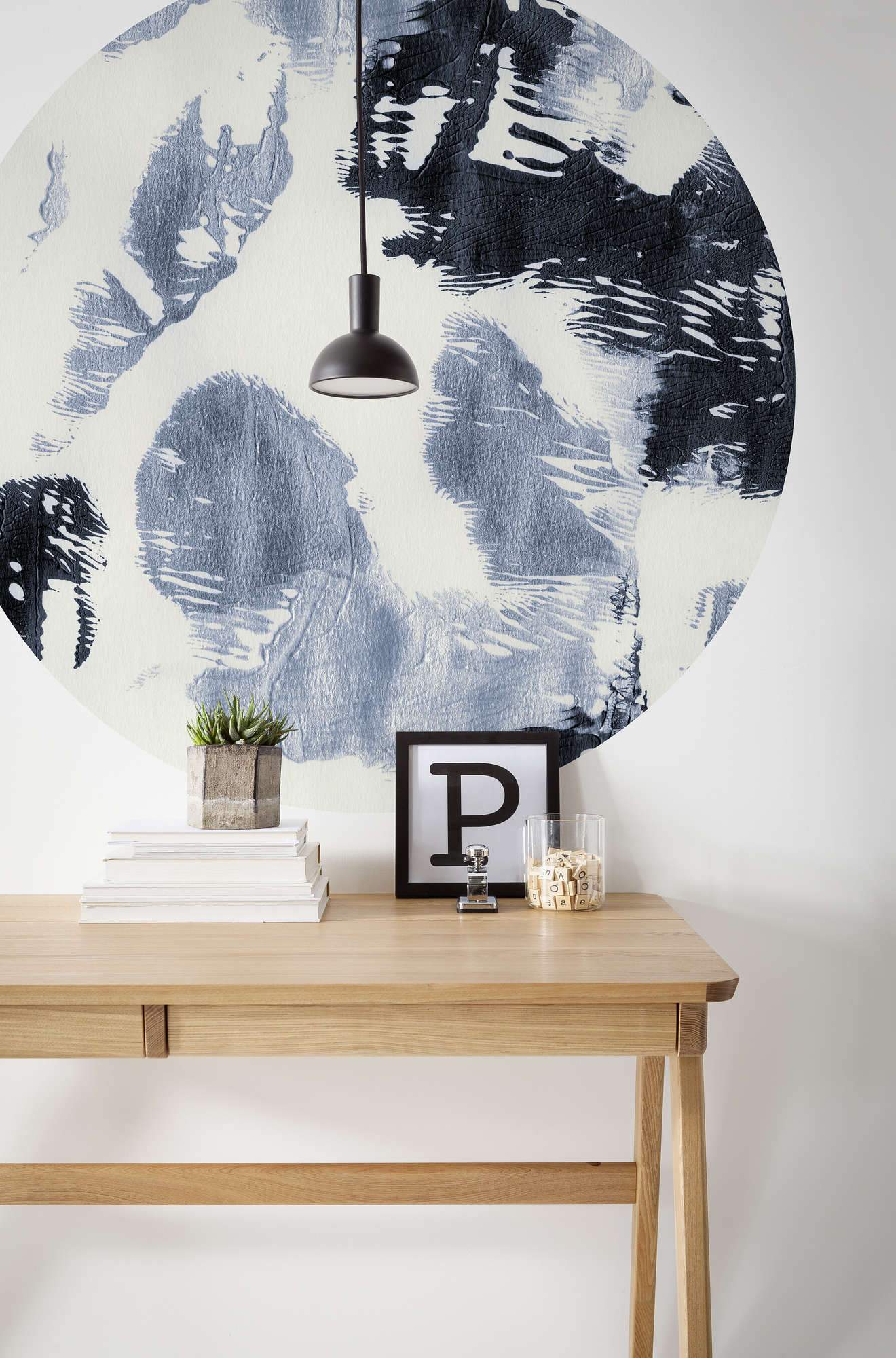 Shades of Blue Circle Wall Art (Self-Adhesive)