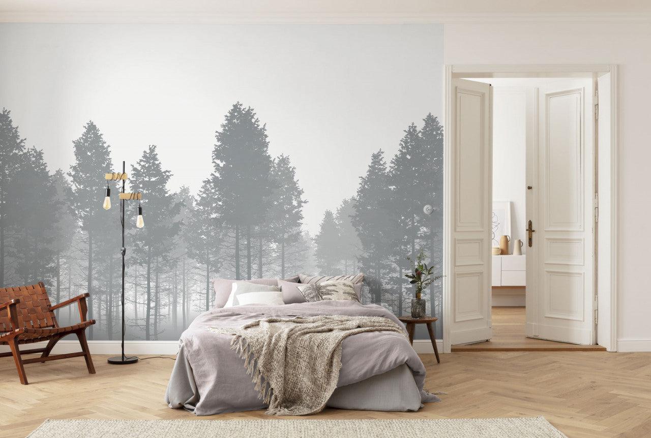 Silver Haze Mural Wallpaper