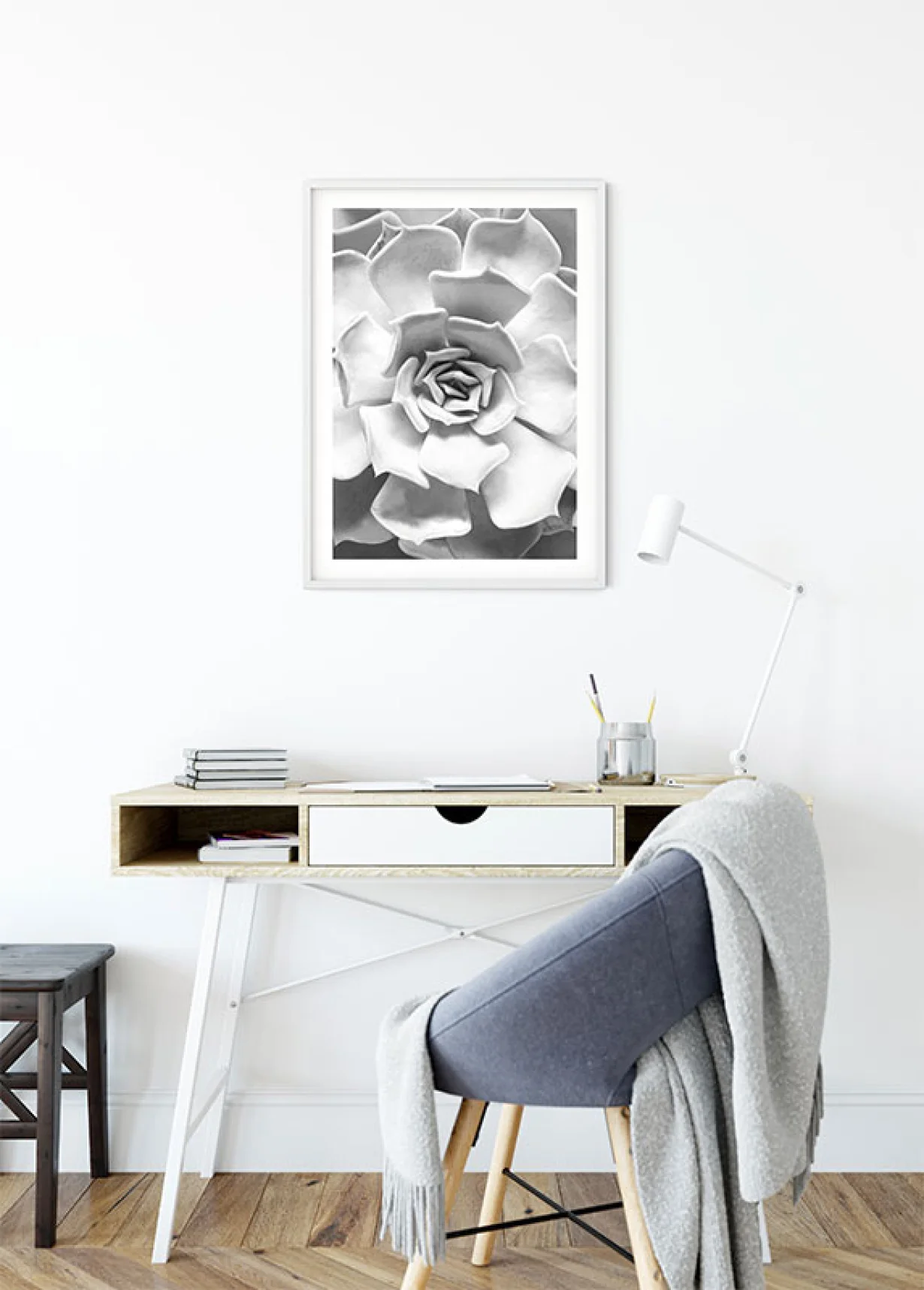 Succulent Closeup Art Poster - Image 3