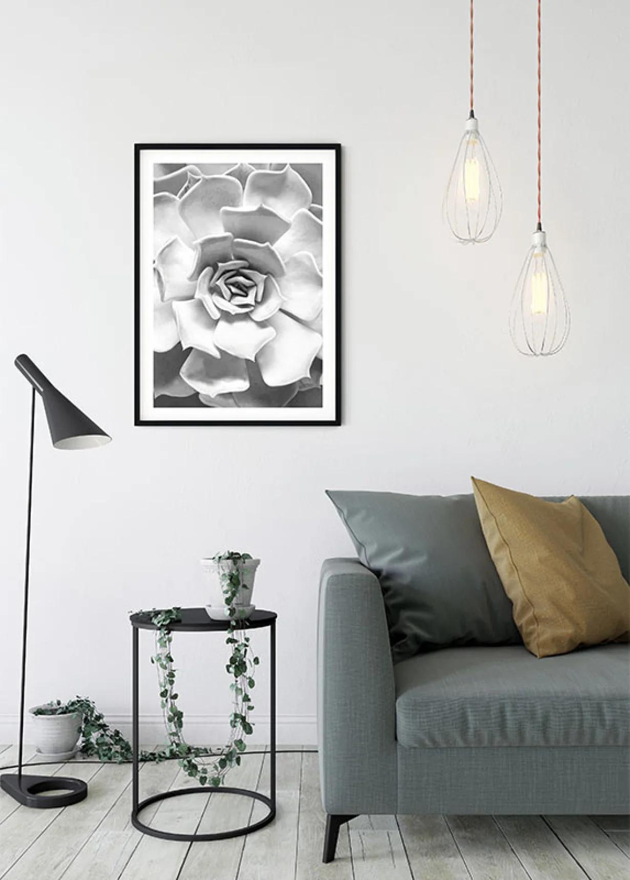 Succulent Closeup Art Poster - Image 5